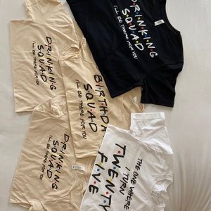Friends themed 25th birthday T-shirts